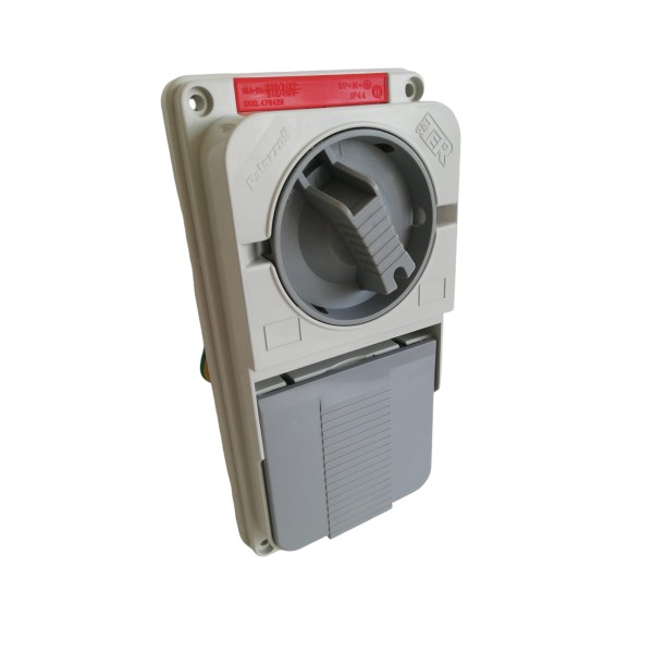 Verriegelte Steckdose IP44 ter 16a 3p+t+n